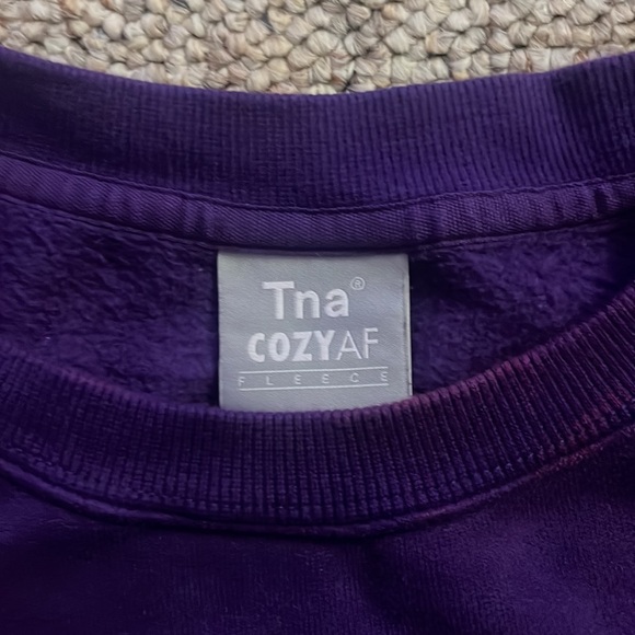 TNA cozy af purple crew neck - Picture 2 of 2